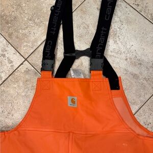 Carhartt Bright Orange Bib Overalls